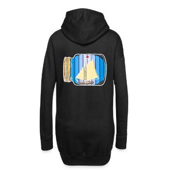voilier, nautique, nautique, côtier, maritime - Sweat-shirt à capuche long Femme - noir - Dos