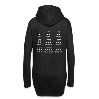 Music notes composer - Hoodie Dress - black - Back