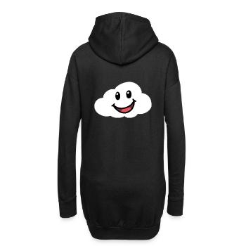 Émotions Sentiments Amical Nuage Ciel - Sweat-shirt à capuche long Femme - noir - Dos
