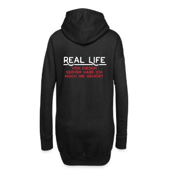 Real Life - Hoodie-Kleid - Schwarz - Hinten
