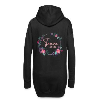 Team Bride JGA Braut - Hoodie-Kleid - Schwarz - Hinten