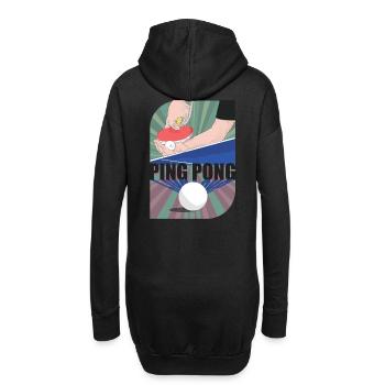 Ping Pong - Sweat-shirt à capuche long Femme - noir - Dos