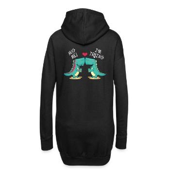 Dino Hug - Hoodie Dress - black - Back