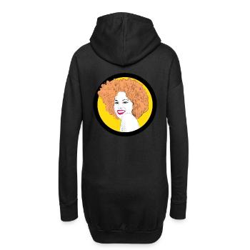 Pop art frauenbild - Hoodie-Kleid - Schwarz - Hinten