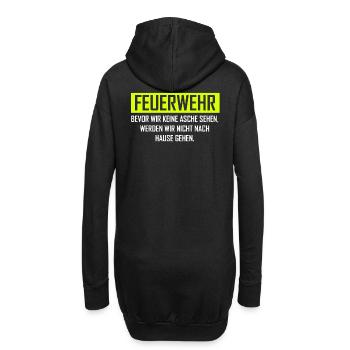 Idée cadeau cendres pompiers volontaires - Sweat-shirt à capuche long Femme - noir - Dos