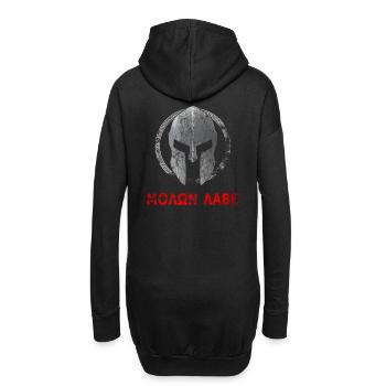 Sparta Krieger Helm Molon Labe - Hoodie-Kleid - Schwarz - Hinten