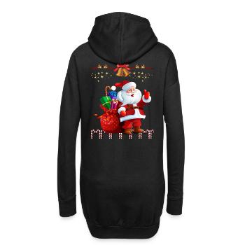 Père Noël avec des cadeaux - Sweat-shirt à capuche long Femme - noir - Dos