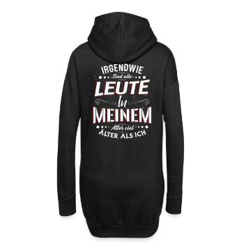 Alle Leute In Meinem Alter - Hoodie-Kleid - Schwarz - Hinten