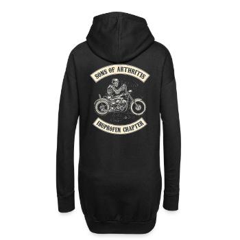 Cool Biker saying shirt - Sweat-shirt à capuche long Femme - noir - Dos