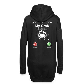 Mon crabe fait appel à une pince pour cancer au téléphone - Sweat-shirt à capuche long Femme - noir - Dos