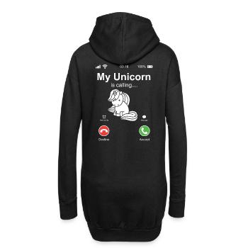 Unicorn fait appel à un cadeau arc-en-ciel - Sweat-shirt à capuche long Femme - noir - Dos
