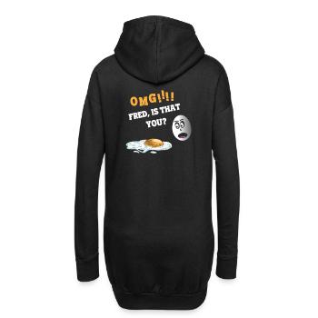 Funny Food Design - Spiegelei - Rührei - Hoodie-Kleid - Schwarz - Hinten