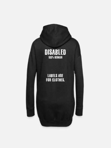 Solidarity, Disability, Handicap, Inclusion - Hoodie Dress - black