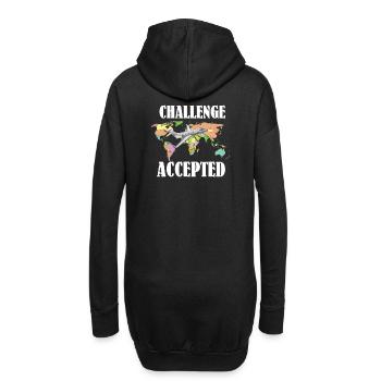 Globetrotter Urlaub T-Shirt Reise fliegen Ferien - Hoodie-Kleid - Schwarz - Hinten