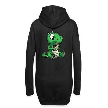 Dino Drache Fantasy Kind Kekse Geburtstagsgeschenk - Hoodie-Kleid - Schwarz - Hinten