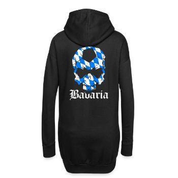 Bayern Totenkopf Geschenk Fussball Heimat stolz - Hoodie-Kleid - Schwarz - Hinten