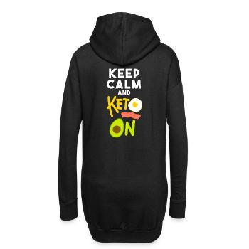Keto sur cadeau régime alimentaire cétogène - Sweat-shirt à capuche long Femme - noir - Dos