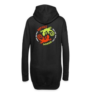 Ich liebe Reptilien Geschenk Bartagame Echsen - Hoodie-Kleid - Schwarz - Hinten