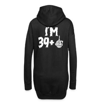 Je fête la fête du 40ème anniversaire La fête du 40ème anniversaire - Sweat-shirt à capuche long Femme - noir - Dos