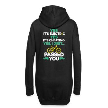Cadeau E-Bike Bike Humour VTT Electricité - Sweat-shirt à capuche long Femme - noir - Dos