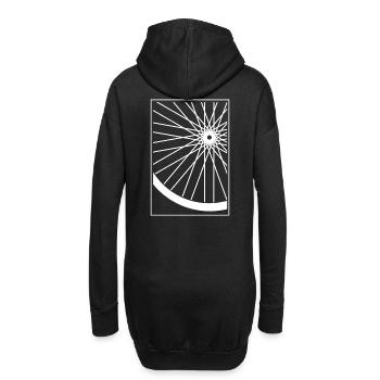 Rad Geschenk Fahrrad Rennrad MTB Fatbike Pedal - Hoodie-Kleid - Schwarz - Hinten