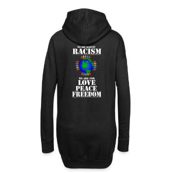 Gegen Rassismus Faschismus Geschenk - Hoodie-Kleid - Schwarz - Hinten