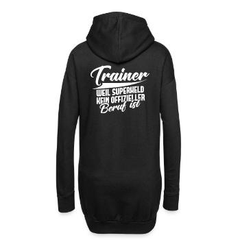 Fußball Trainer Geschenk Superheld Beruf Tennis - Hoodie-Kleid - Schwarz - Hinten