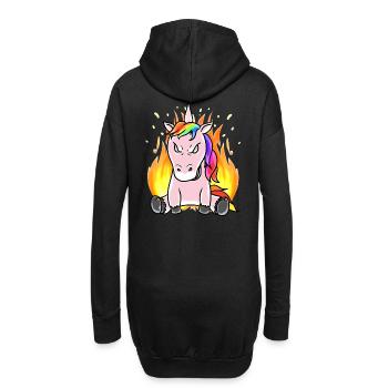 Licorne Licornes Horreur Diable Démon Halloween - Sweat-shirt à capuche long Femme - noir - Dos