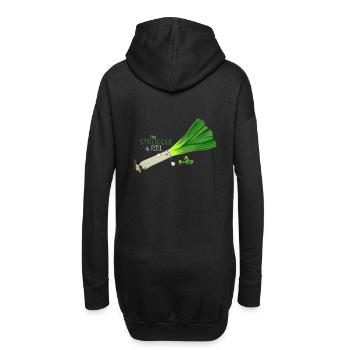 Poireau fitness faible - Sweat-shirt à capuche long Femme - noir - Dos