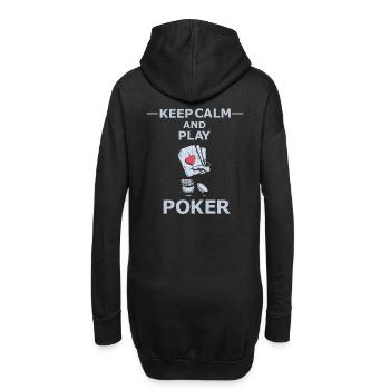 Pokerspiel Texas Hold'em Kartenspiel - Hoodie-Kleid - Schwarz - Hinten