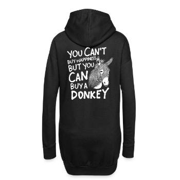 Âne ânes énonciations humour cadeau animal animaux cadeau - Sweat-shirt à capuche long Femme - noir - Dos