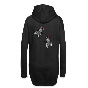 Mouche Insectes Insectes Animaux Animaux Vermine - Sweat-shirt à capuche long Femme - noir - Dos