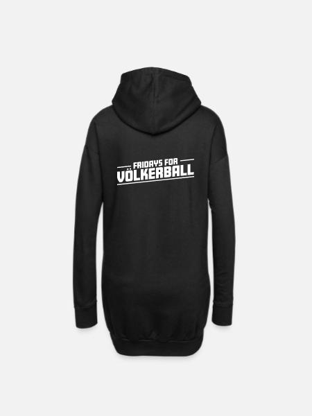 Fridays for Völkerball | Dodgeball Sport Geschenk - Hoodie-Kleid - Schwarz