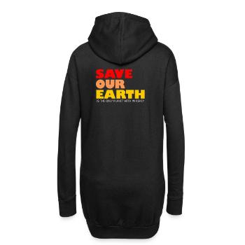 Sauvez notre whisky planète - Sweat-shirt à capuche long Femme - noir - Dos
