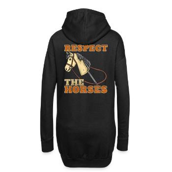 Lustiges Hobbyhorsing T-Shirt Steckenpferd Pferd - Hoodie-Kleid - Schwarz - Hinten
