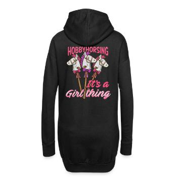 Hobbyhorsing T-Shirt Steckenpferd Reiter Pony - Hoodie-Kleid - Schwarz - Hinten