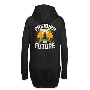 Fridays for Future Parodie / Freibier for future - Hoodie-Kleid - Schwarz - Hinten