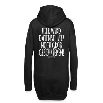Hier wird Datenschutz noch groß geschrieben DSB - Hoodie-Kleid - Schwarz - Hinten