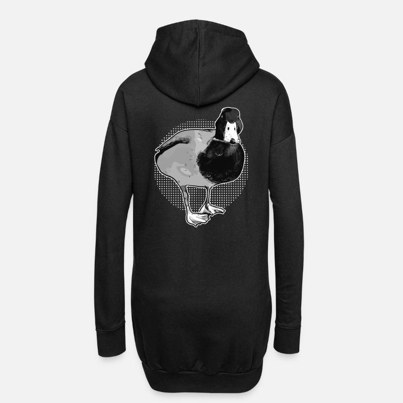 Canard canard - Sweat-shirt à capuche long Femme - noir