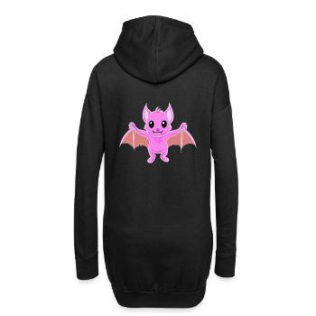 Chauve-souris Fantasy Cartoon Enfants Gothique - Sweat-shirt à capuche long Femme - noir - Dos