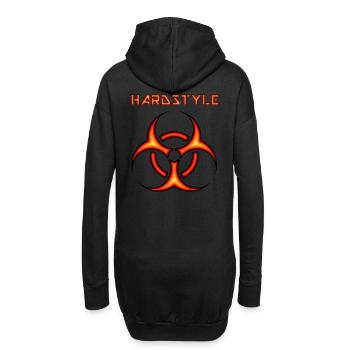 Hardstyle - Party Festival Event Shirt - Hoodie-Kleid - Schwarz - Hinten
