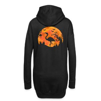 T-shirt flamant Halloween cadeau flamant rose - Sweat-shirt à capuche long Femme - noir - Dos