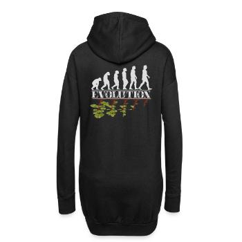 Environnement Evolution de l'homme et de la nature - Sweat-shirt à capuche long Femme - noir - Dos