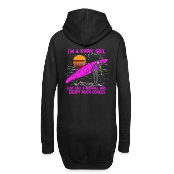 Je suis une chemise de cadeau de kayak de fille de kayak - Sweat-shirt à capuche long Femme - noir - Dos