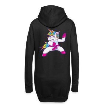 Karate Einhorn Judo Taekwondo Ninja Kung Fu - Hoodie-Kleid - Schwarz - Hinten