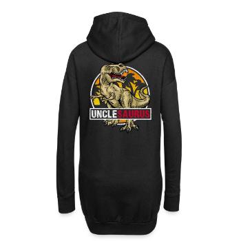 Uncle Dinosaur Tee shirt Famille Préhistorique - Sweat-shirt à capuche long Femme - noir - Dos