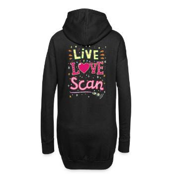 Krankenhaus Hebamme Sonograph Ultraschall - Hoodie-Kleid - Schwarz - Hinten