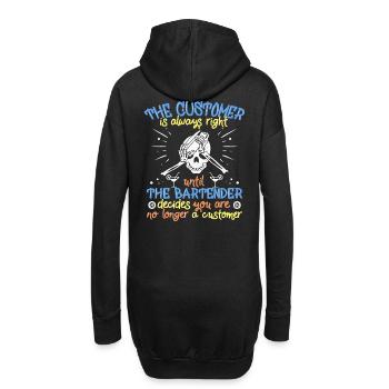 Kellner Kellnerin Barmann Barfrau Barkeeper Shirt - Hoodie-Kleid - Schwarz - Hinten