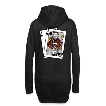 Blackjack Pik Ass Bube T-Shirt Karten Poker Geld - Hoodie-Kleid - Schwarz - Hinten