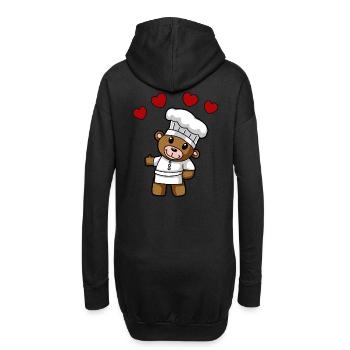 Teddy Koch Chefkoch Köche Köchin Gastgeber - Hoodie-Kleid - Schwarz - Hinten